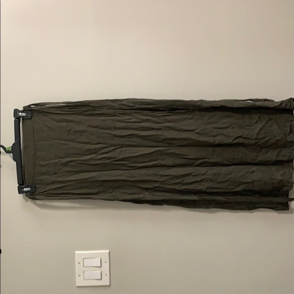 Dark Green Wrap Skirt